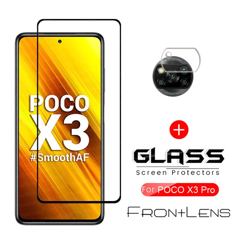 Para Xiaomi Poco X3 Pro pantalla de vidrio cámara Len Protector película para Xiaomi Poco X3 Pro vidrio templado para Mi Poco X3 NFC vidrio