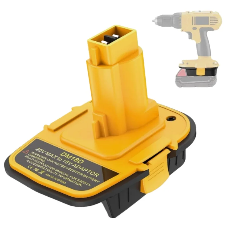 Adaptador de batería DM18D con conversión USB para DeWalt 20V para batería de litio Milwaukee de 18V a batería DeWalt NiCad y NiMh