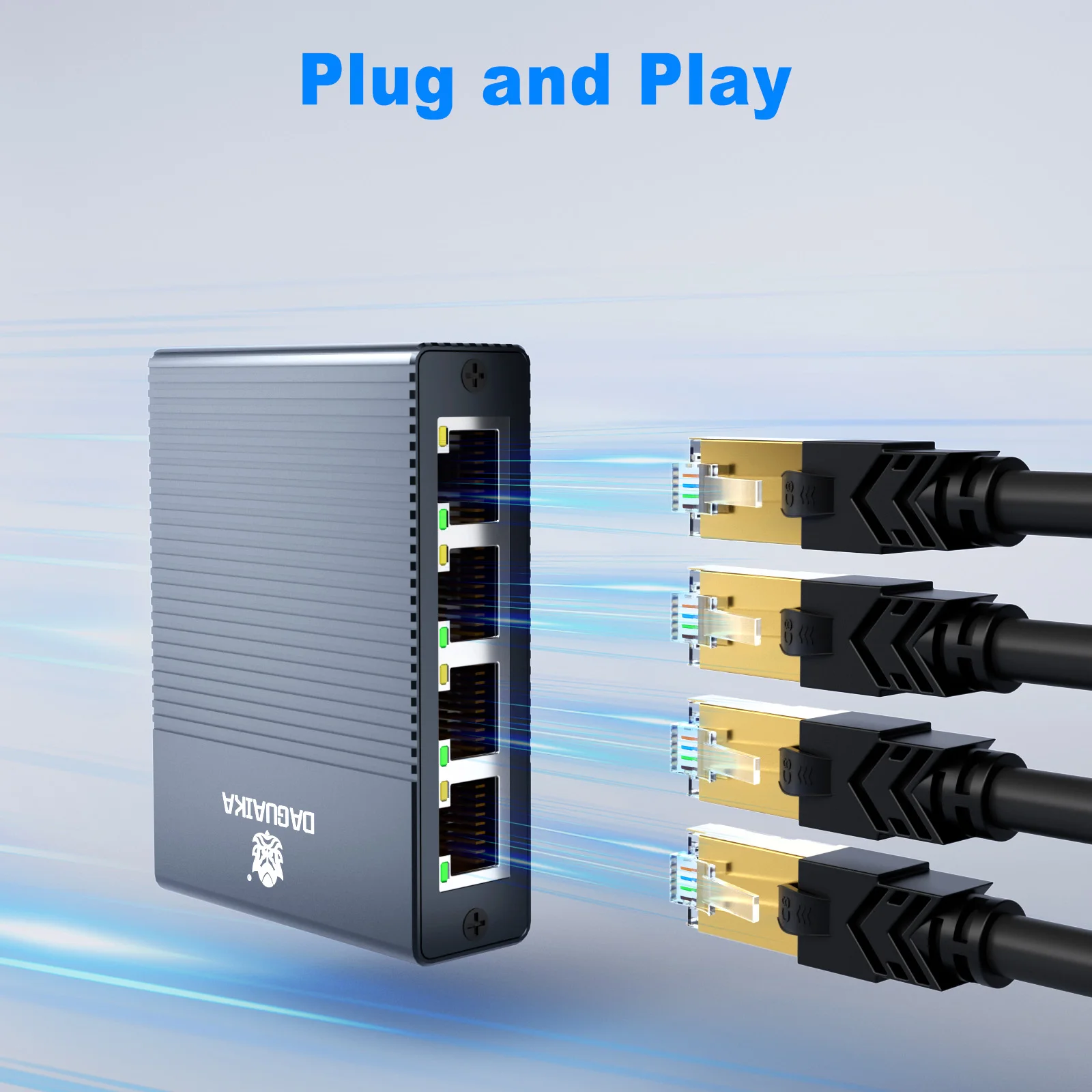 Divisor Ethernet de 1000Mbps, extensión de red de 1 a 2/3/4, concentrador divisor de Internet LAN RJ45 para PC, portátil, enrutador, TV-Box, TV Digital - imagen 5