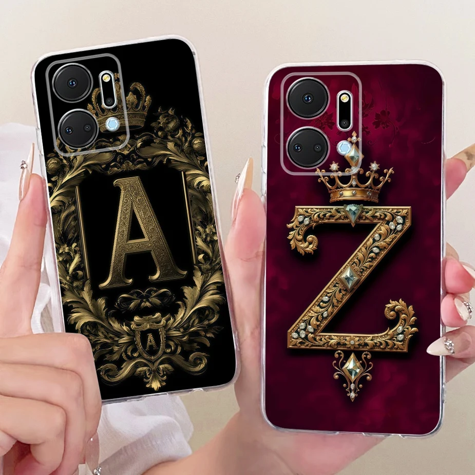 Para Honor X7 X7a X7b funda de lujo corona letras cubierta suave funda de teléfono delgada para Honor X7a X 7 b HonorX7 a HonorX7a HonorX7b Fundas