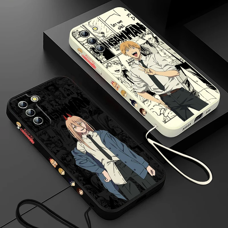 Funda de teléfono de motosierra para hombre, cubierta de cuerda izquierda Ultra líquida para Samsung Galaxy S24, S23, S22, S21, S20 Pro FE Plus - imagen 2