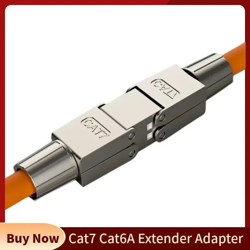 Adaptador extensor Ethernet Cat 6A 7, conector RJ45, caja de conexión de unión, enchufe de extensión de Cable Lan RJ 45, completamente blindado, sin herramientas - imagen 2