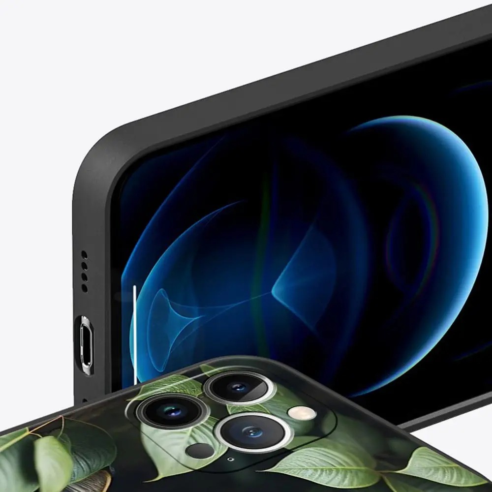 Funda de teléfono de lujo con Gato de detección para iPhone, cubierta protectora de silicona negra, bonita, 13, 15, 14, 12, Mini, 11 Pro MAX, XR, X, SE, XS, 7, 8 Plus - imagen 4