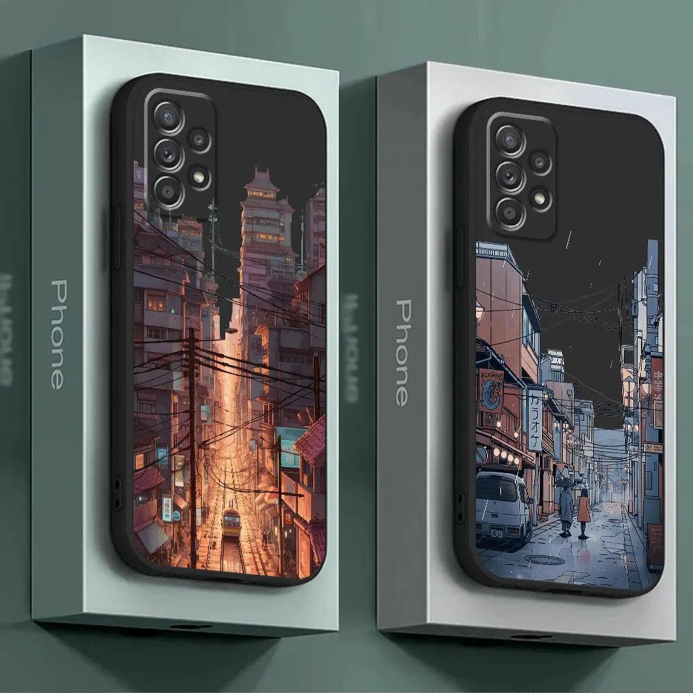 Funda trasera de TPU suave para Samsung Galaxy, A11, A21s, A24, A22, A54, A52, A53, A23, A33, A72, A42, A32, A12, A14, A34, A13, A73, 5G, cielo de verano