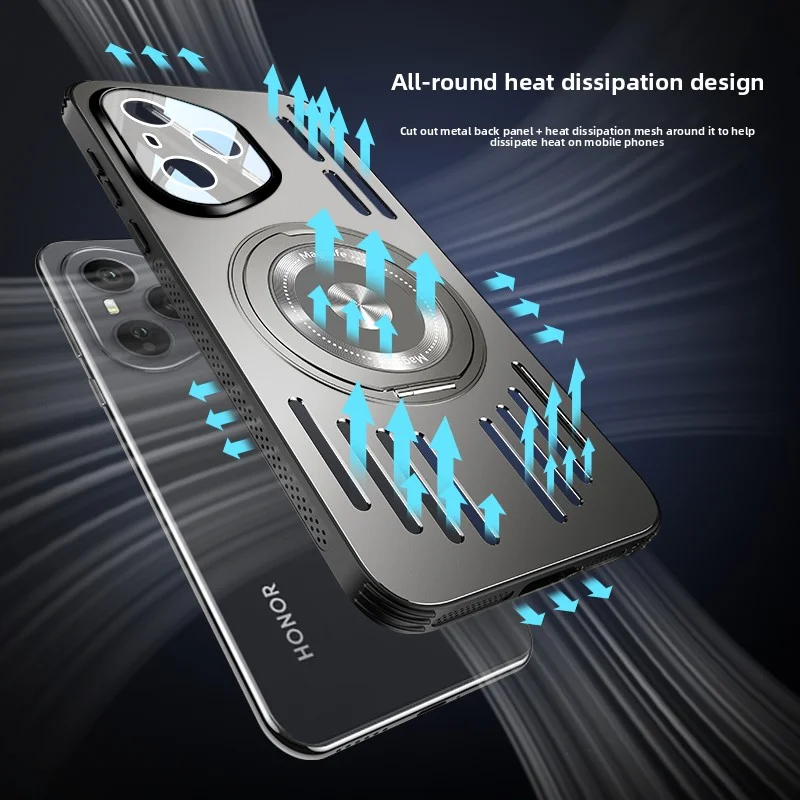 Para Huawei Honor 400 Pro funda de Metal duro disipación de calor anillo magnético soporte cubierta trasera protectora para Honor400 400 Pro Shell - imagen 3