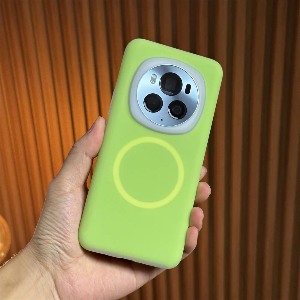 Para Honor Magic6 Pro funda de teléfono gelatina de silicona líquida todo incluido fuerte adsorción magnética fundas de carga magnéticas magic7pro - imagen 5