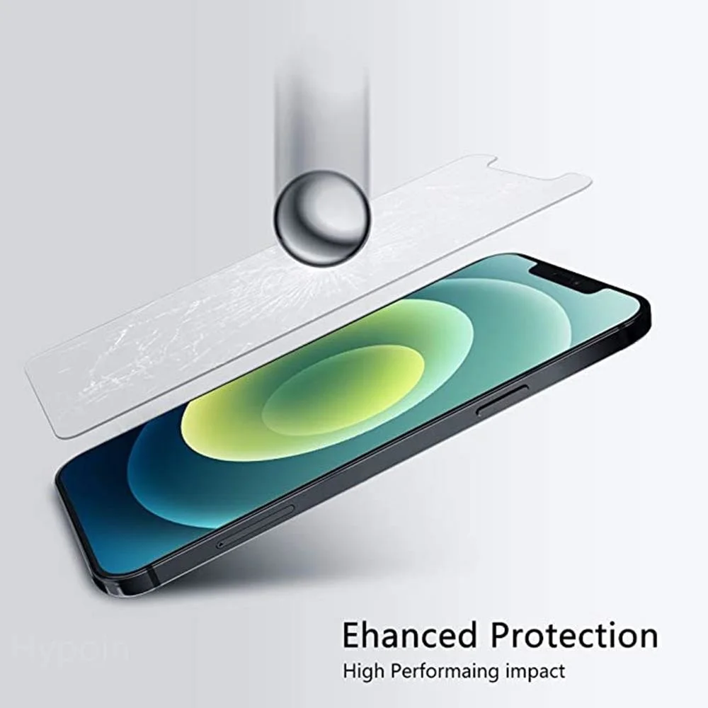 Protector de pantalla de vidrio templado HD para iPhone, Protector de pantalla 9H para modelos 13, 12, 11 Pro Max, XS Max, XR, 12 y 13 Mini, 2/4 unidades - imagen 3