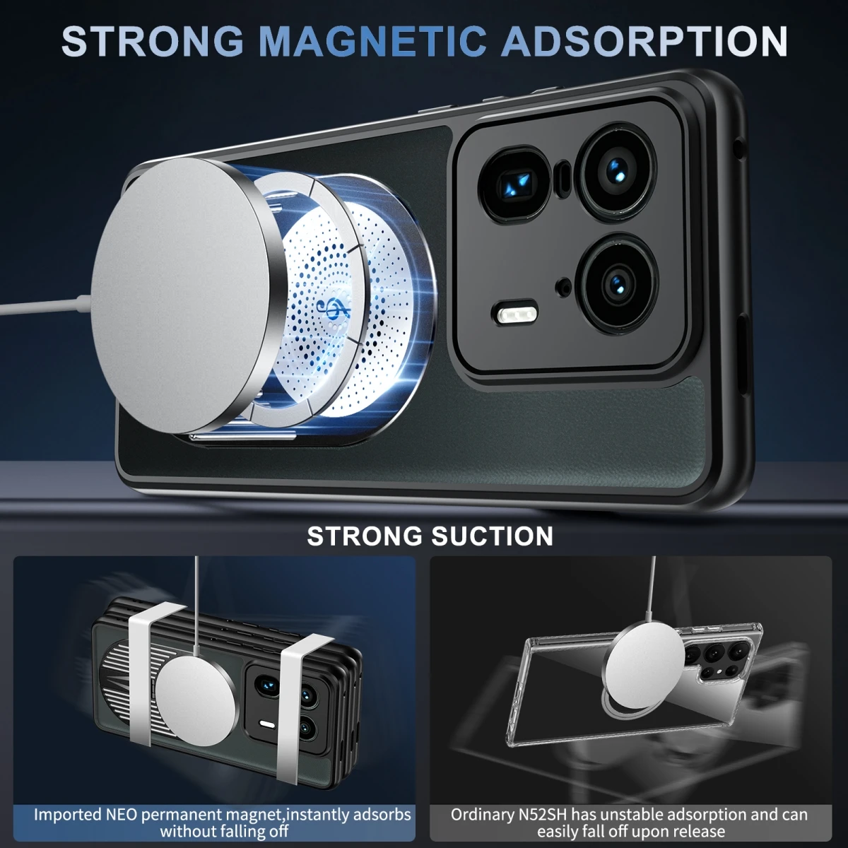 Funda trasera protectora magnética para Motorola Moto Edge 50 Pro, carcasa dura con disipación de calor, MagSafe, Ultra Fusion - imagen 2