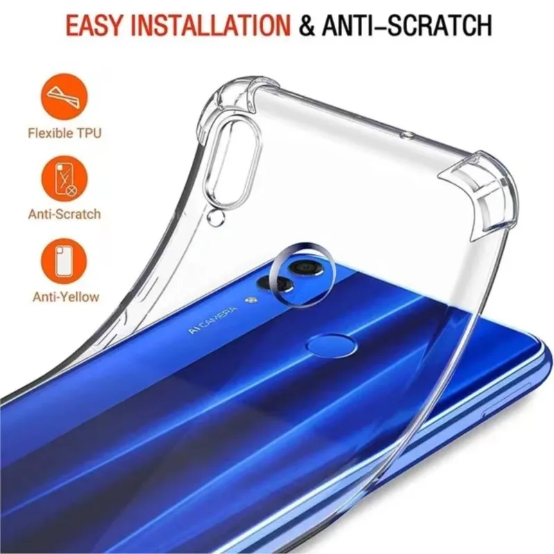 Funda transparente con bolsa de aire de 1,0 MM de espesor para Huawei Honor 10 lite P20 P30 P40 20 lite Y6 Y7 Y9 Y6P Y7P Y8S Y8P P Smart S Pro 2019 - imagen 4
