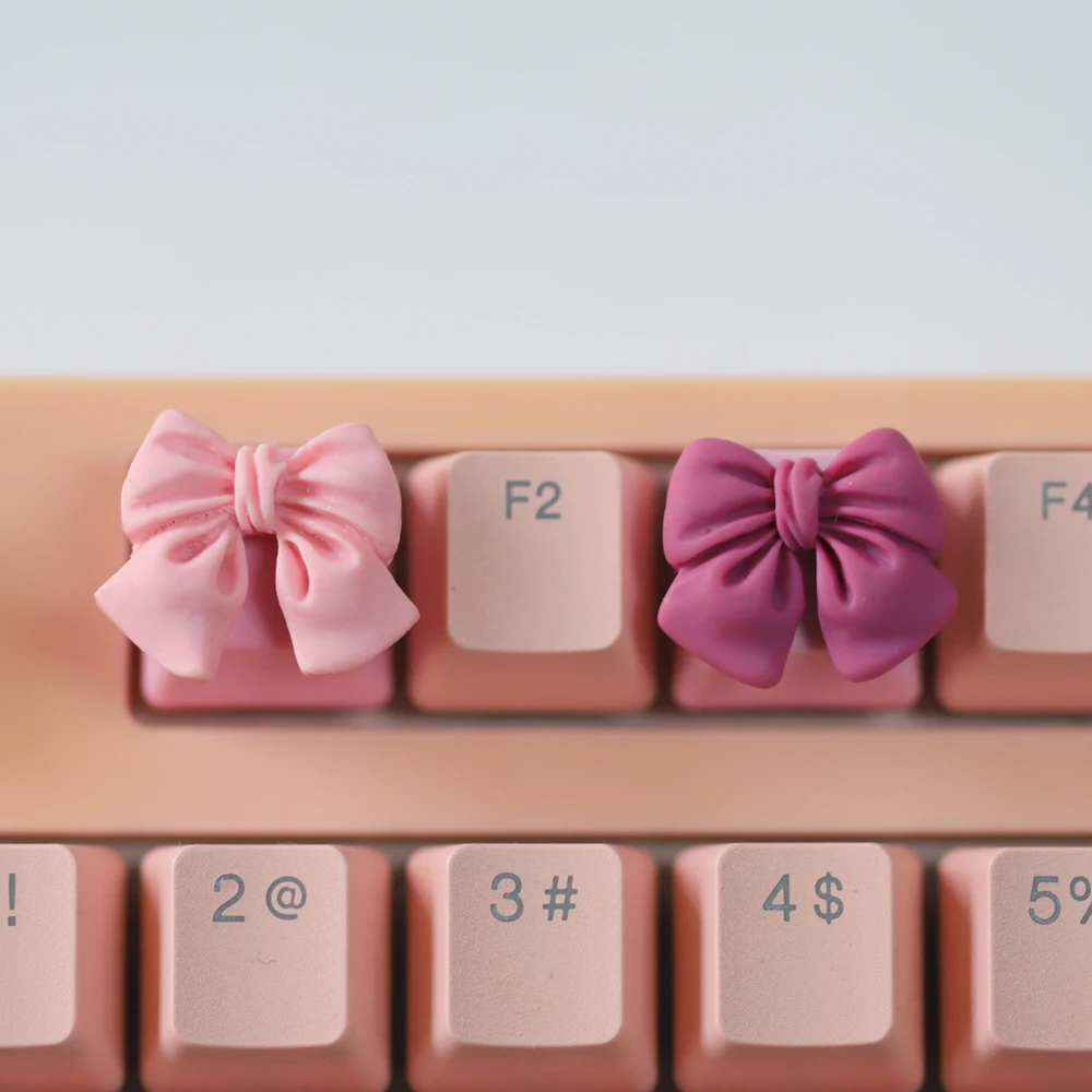 Nuevo Bowknot lindo Esc Keycap creativo Kawaii Pink Keycaps chica mujer para perfil OEM Cherry Mx Switch Teclado mecánico