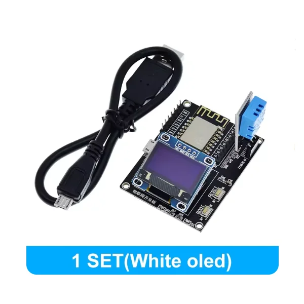 Kit de bricolaje de estación meteorológica ESP8266, Kit de inicio Arduino IoT, pantalla OLED 0,96 D1 MINI módulo inalámbrico Wi-Fi Bluetooth - imagen 4