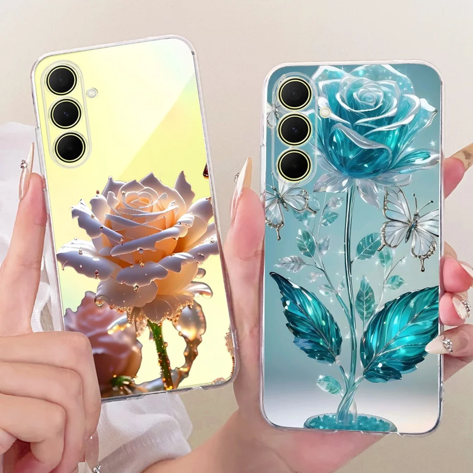 Para Samsung Galaxy A37 5G funda SM-A376B funda pintada de flores de lujo funda de teléfono delgada suave para Samsung A37 A 57 Galaxy A57 5G bolsas - imagen 5