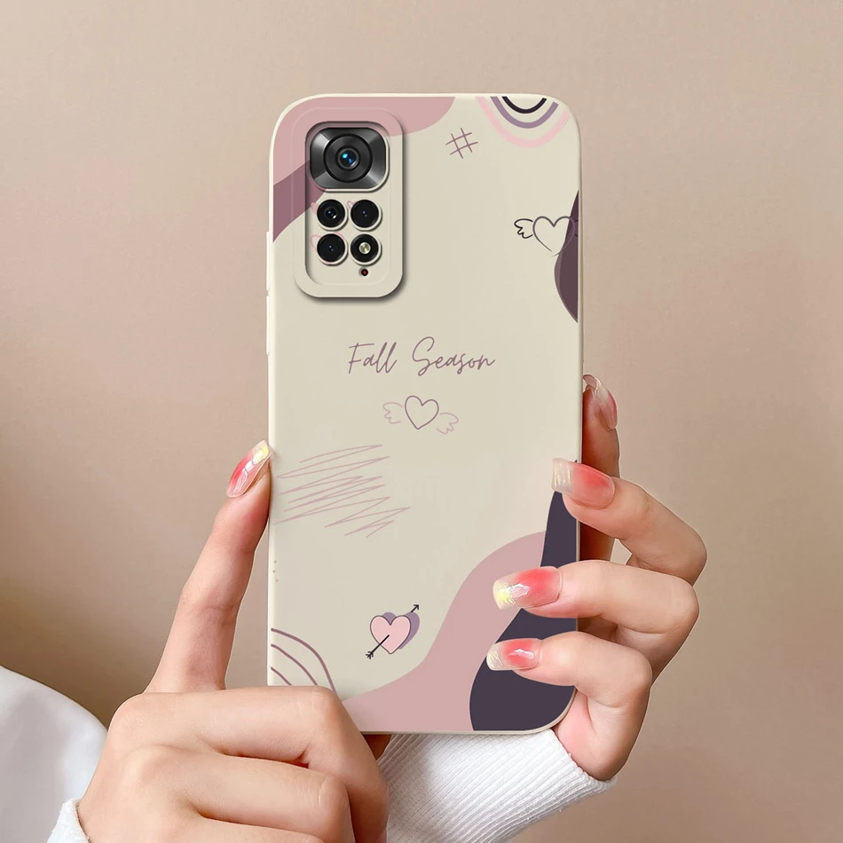 Para Redmi Note 11S 4G 5G Funda de teléfono amor corazón silicona líquida protección de cámara contraportada para Xiaomi Redmi Note11S 11 S Funda - imagen 5