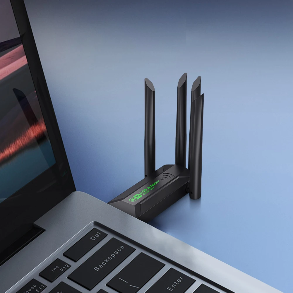 Tarjeta de red inalámbrica de doble banda, transmisor receptor de red externo de 2,4-5,8 Ghz, adaptador USB3.0 WiFi de 1300Mbps para el hogar y la Oficina - imagen 4