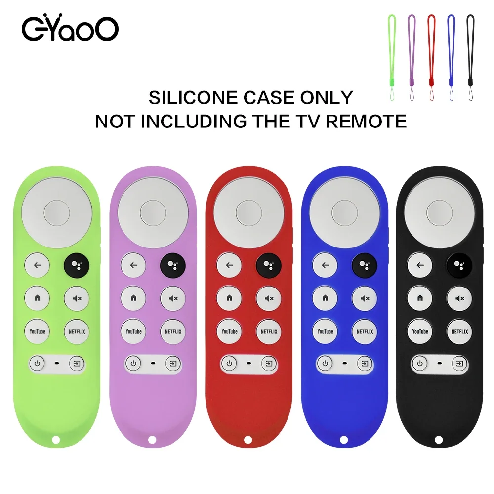 Funda de silicona para control remoto de Google TV, funda protectora de silicona a prueba de golpes con control remoto por voz de Google TV que brilla en la oscuridad