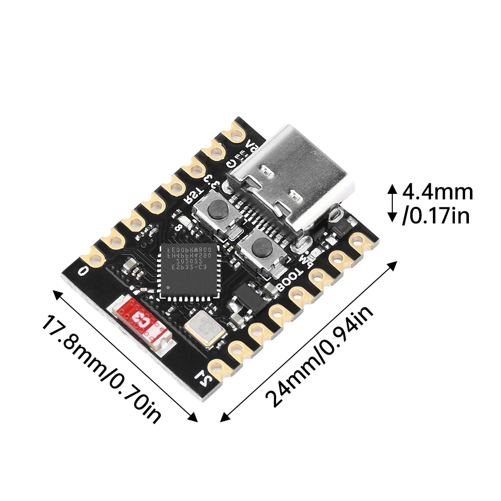 ESP32-C3 SuperMini WiFi Bluetooth 5,0 Placa de desarrollo mini placa de desarrollo de alto rendimiento y baja potencia cabezal de pin sin soldar - imagen 3