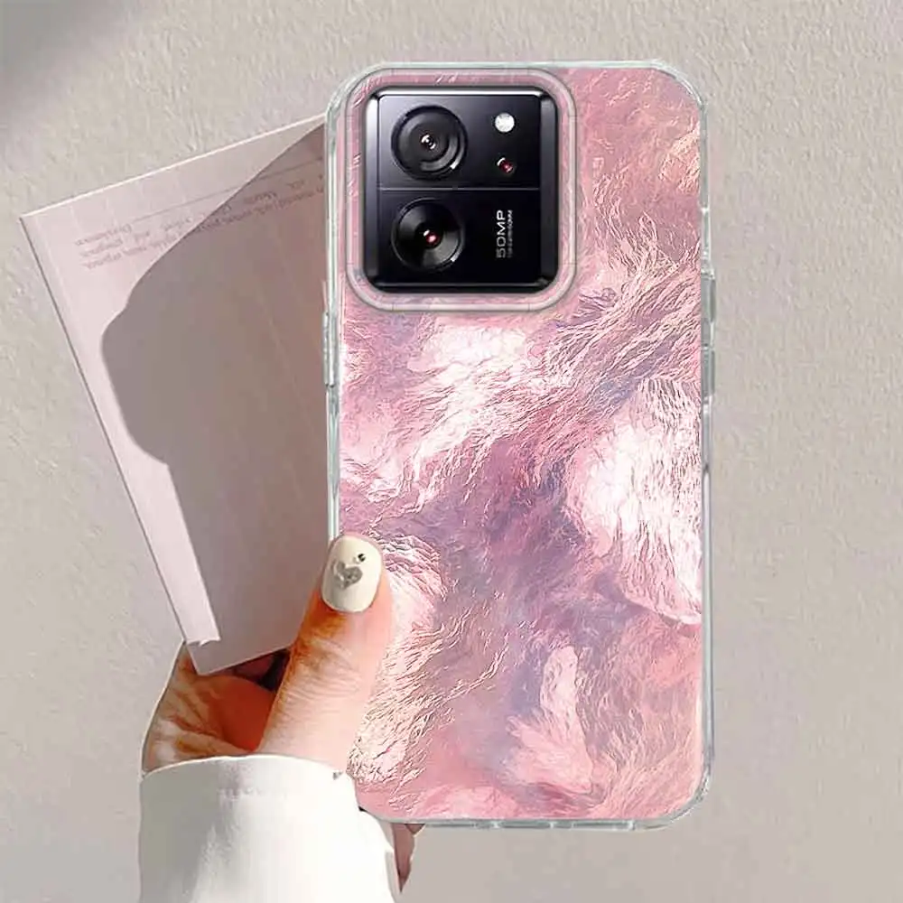 Funda de teléfono con estampado de moda INS para mujer, color marrón caramelo, para Xiaomi 13T 14T 11 Lite NE Poco X5 M6 Pro X6 X7 X3 Pro NFC C65 C61 M5S - imagen 5