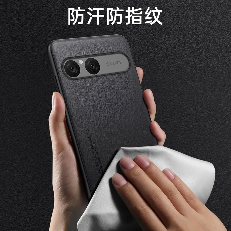 Funda mate de cuero PU liso para Sony Xperia 10 VII, funda de parachoques a prueba de golpes con marco suave ultrafino de silicona para Xperia 10 VII Vii - imagen 3