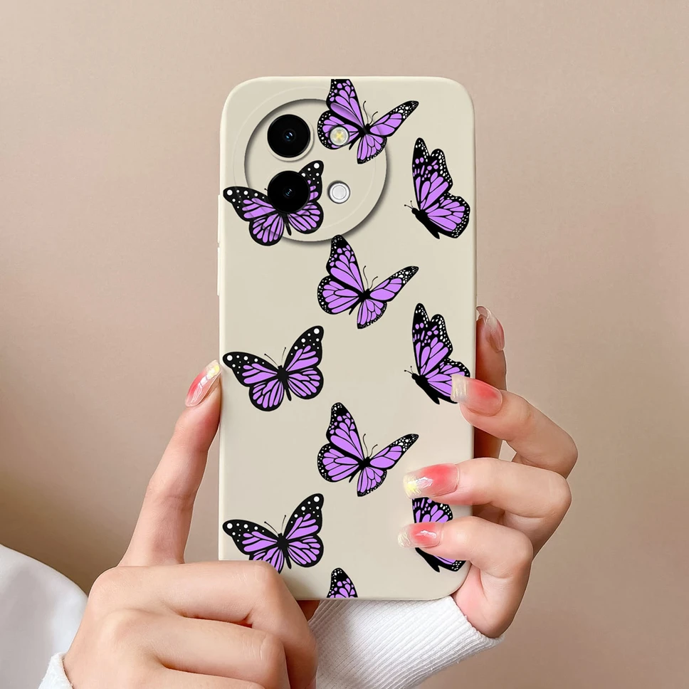 Para Vivo Y38 5G funda de moda bonita dulce chica suave silicona líquida protección de cámara funda de teléfono para Vivo Y 38 5G Fundas Coque - imagen 4