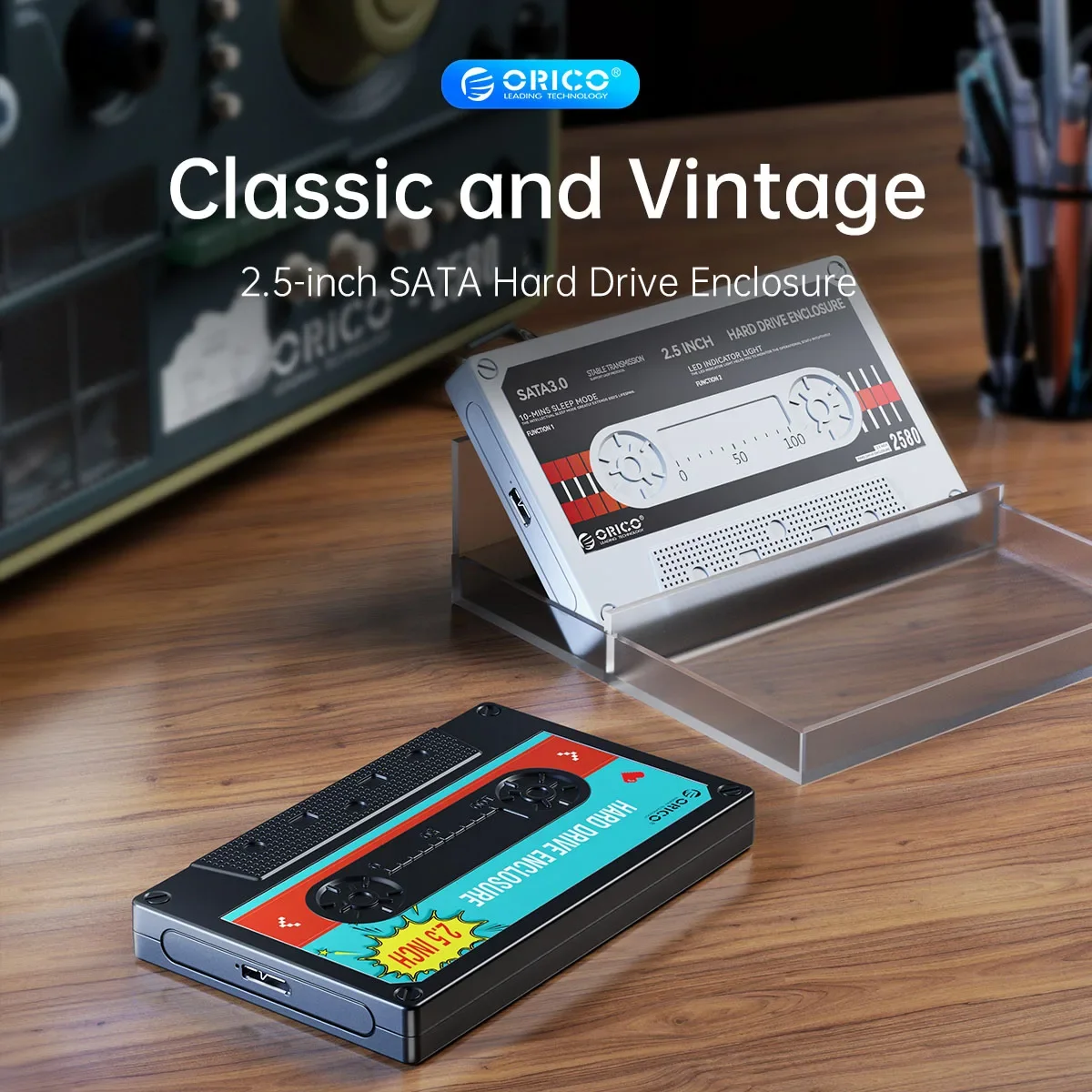 ORICO-carcasa para disco duro externo SATA a USB3.0 de 2,5 pulgadas, carcasa para disco duro tipo C de 5Gbps/6Gbps con pegatina DIY, accesorios para PC - imagen 3
