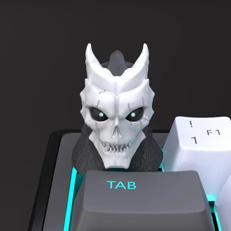 Kaiju-Juego de teclas de Anime n. ° 8, 142 teclas, resina artesanal, 3D personalizado, Cherry Ghost Point, accesorios de teclado mecánico