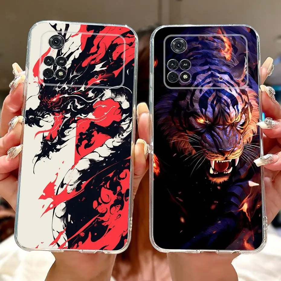 Funda de pintura de moda para Xiaomi Poco M4 Pro, fundas de teléfono de silicona suave TPU para Xiaomi Poco M4 5G M4Pro 5G 4G, parachoques de cubierta trasera - imagen 2