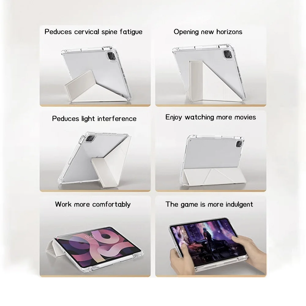 Funda de cuero para tableta acrílica para iPad A16 Fundas 10. ° 11 10 11 9 generación 8 7 Air 13 2025 M3 M2 4 5 Pro 11' 13 12,9 - imagen 3