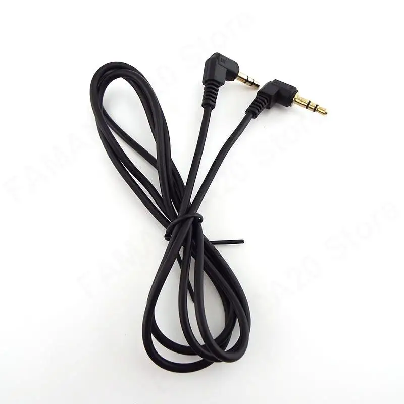 1 Uds 0,5 m/1m 3,5mm cable de extensión de conector macho a macho ángulo de 90 grados para altavoz auxiliar de coche cable de Audio estéreo cable de extensión m20 - imagen 2