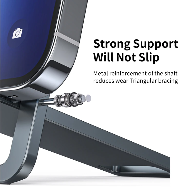 CABLETIME-soporte portátil para teléfono móvil, aleación de aluminio, plegable, regulación continua, ligero, fácil de llevar, D3 - imagen 4