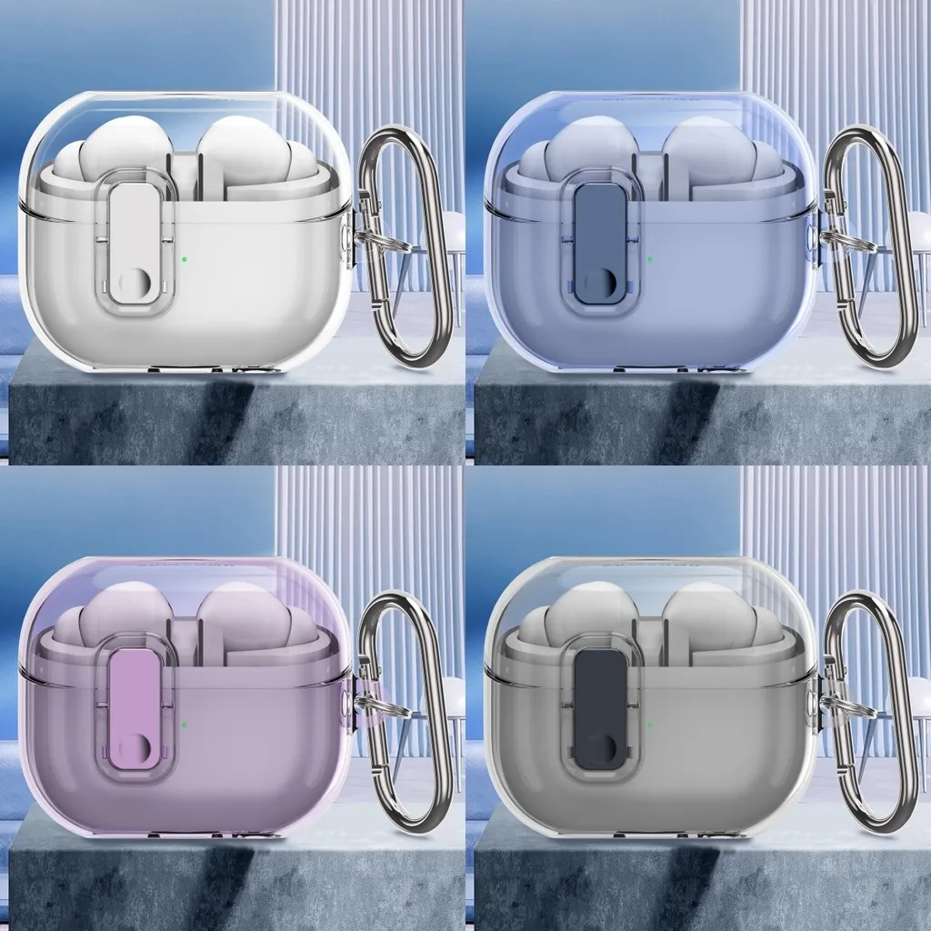 Funda para Samsung Galaxy Buds3 Pro Clear TPU Switch Clip Funda suave Samsung Galaxy Buds3 FE / Galaxy Buds 3 Funda protectora