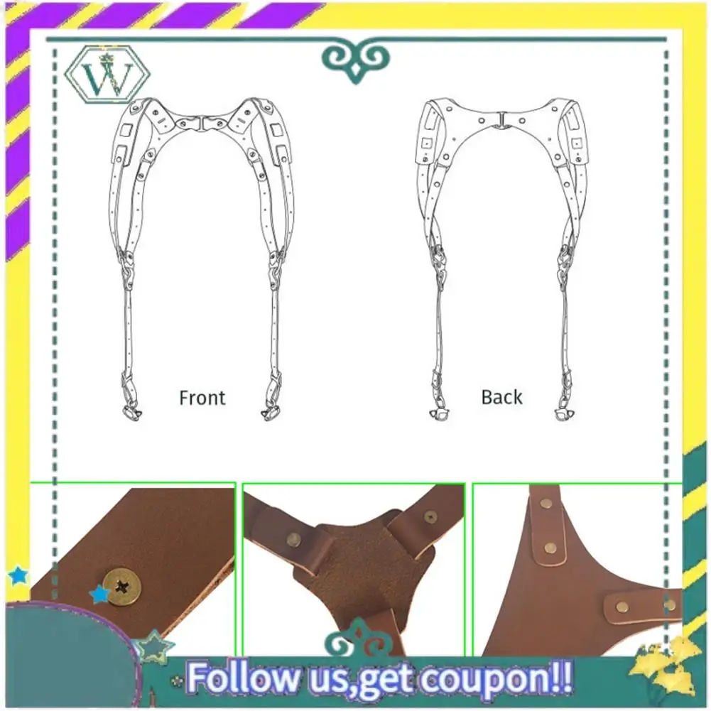 Nueva correa de cuero para cámara, arnés de cuero con doble hombro, equipo de fotografía para cámara DSLR/SLR - imagen 5