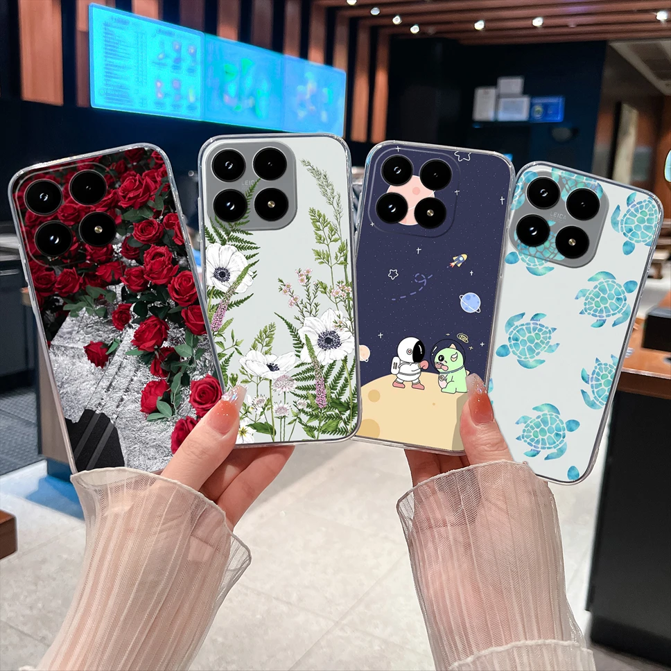 Funda para Xiaomi 17 Pro Max bonitas flores amor corazón suave TPU transparente silicona ligera carcasa de teléfono para Xiaomi 17ProMax - imagen 5