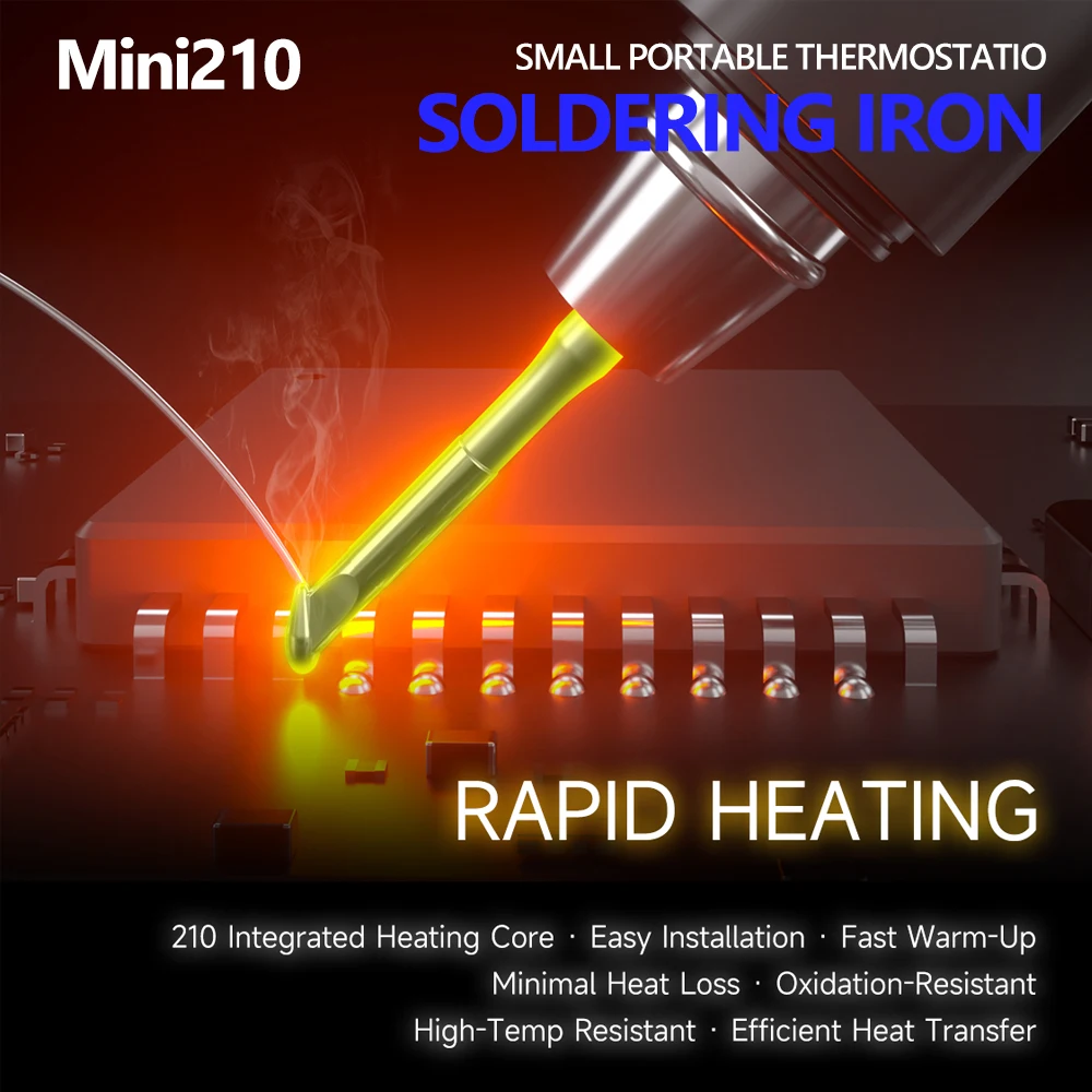 Soldador mecánico Mini210 portátil de temperatura constante para teléfonos móviles, tabletas, herramienta de soldador de reparación de PC electrónica - imagen 2