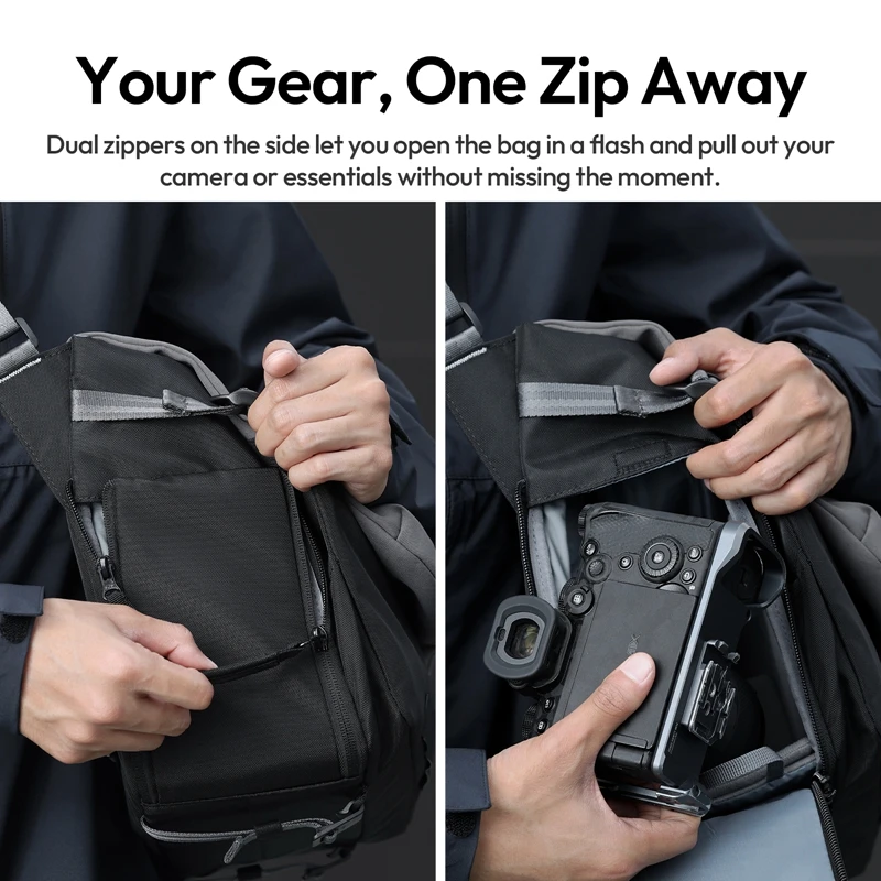 Ulanzi TE88 Bolso de hombro para cámara de 15L con divisores extraíbles para cámara de Dron Digital Canon/Nikon/Sony/DJI, viaje ligero - imagen 5