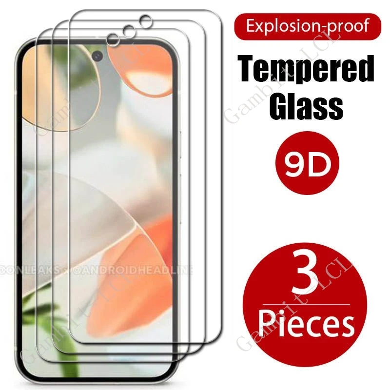 Vidrio Templado Protector para Google Pixel 9 Pro XL, película protectora de pantalla, 3 piezas, 9H
