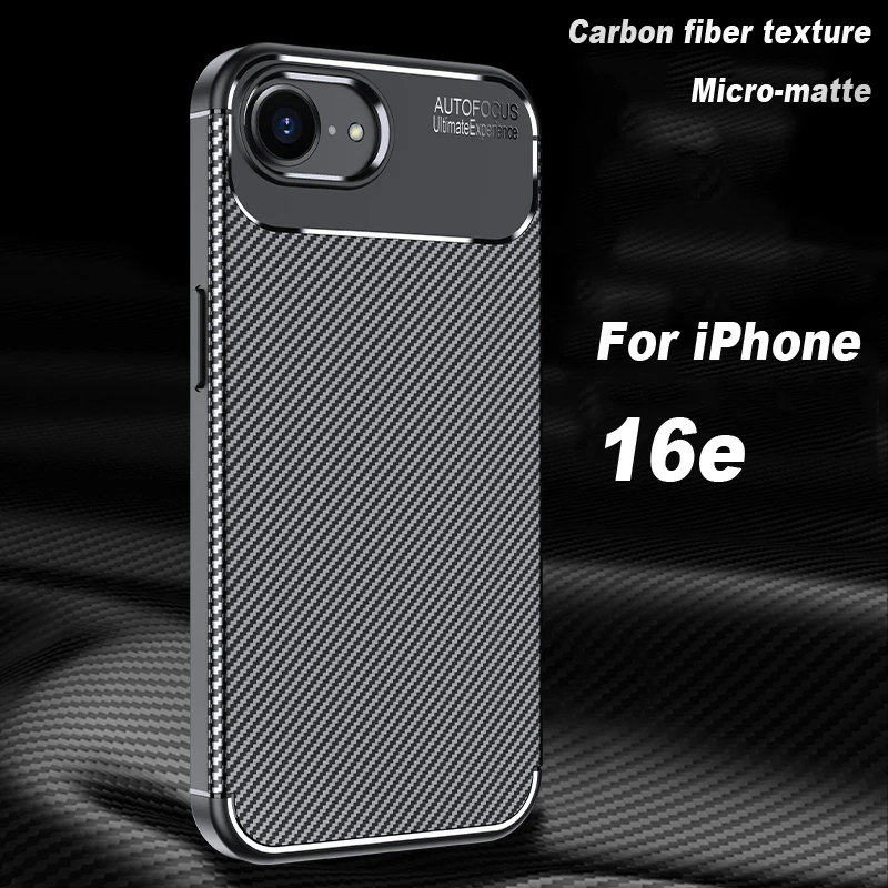 Para iPhone 16e funda para iPhone 16e funda de goma de silicona lujosa TPU funda protectora para teléfono para iPhone 16 e funda a prueba de golpes