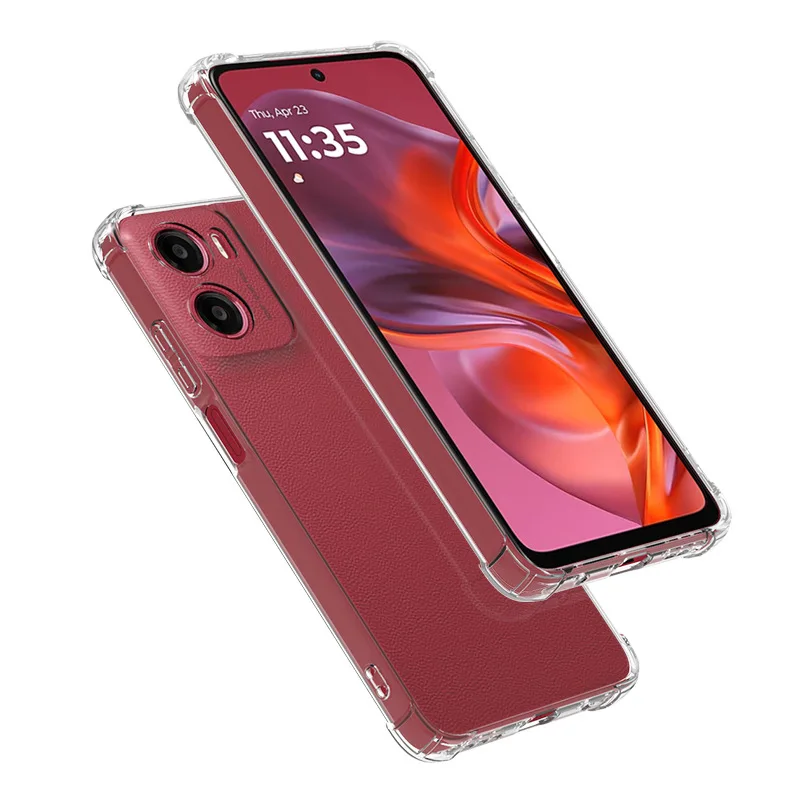 Funda de teléfono transparente para Motorola Moto G05 E15, suave, transparente, protección de cámara de alta calidad, Funda trasera Original, accesorios - imagen 4