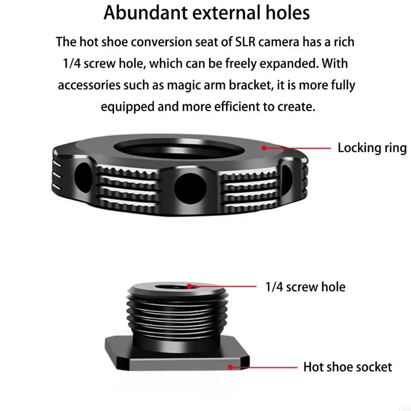 Soporte aluminio ligero, diseño doble rosca para trípodes y accesorios estudio, novedad 2025 - imagen 5
