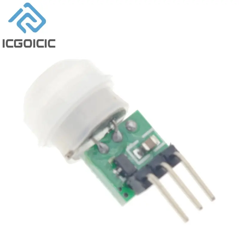 Sensor piroeléctrico infrarrojo Mini IR, Sensor de movimiento humano PIR, módulo Detector automático AM312, CC 2,7 a 12V - imagen 4
