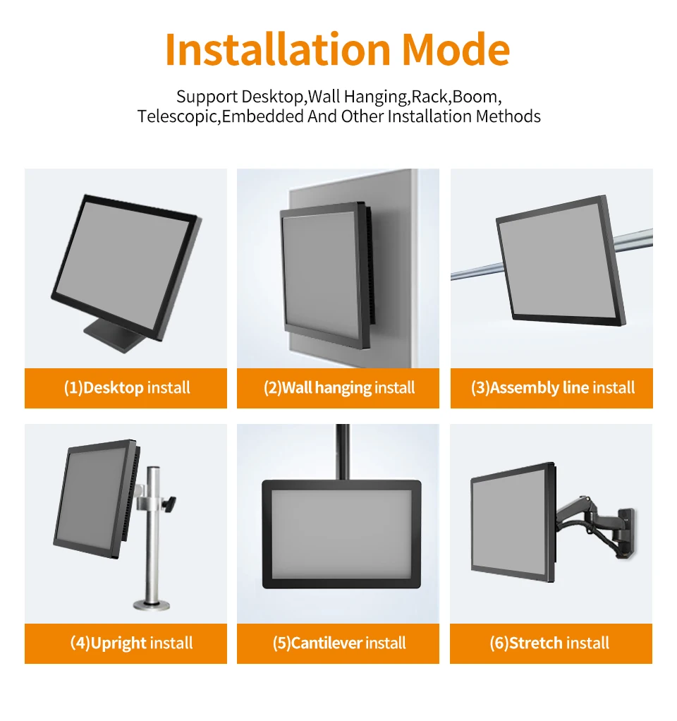 Monitor industrial táctil capacitivo de 13,3 pulgadas pantalla táctil LED IP65 resistente al agua - imagen 4