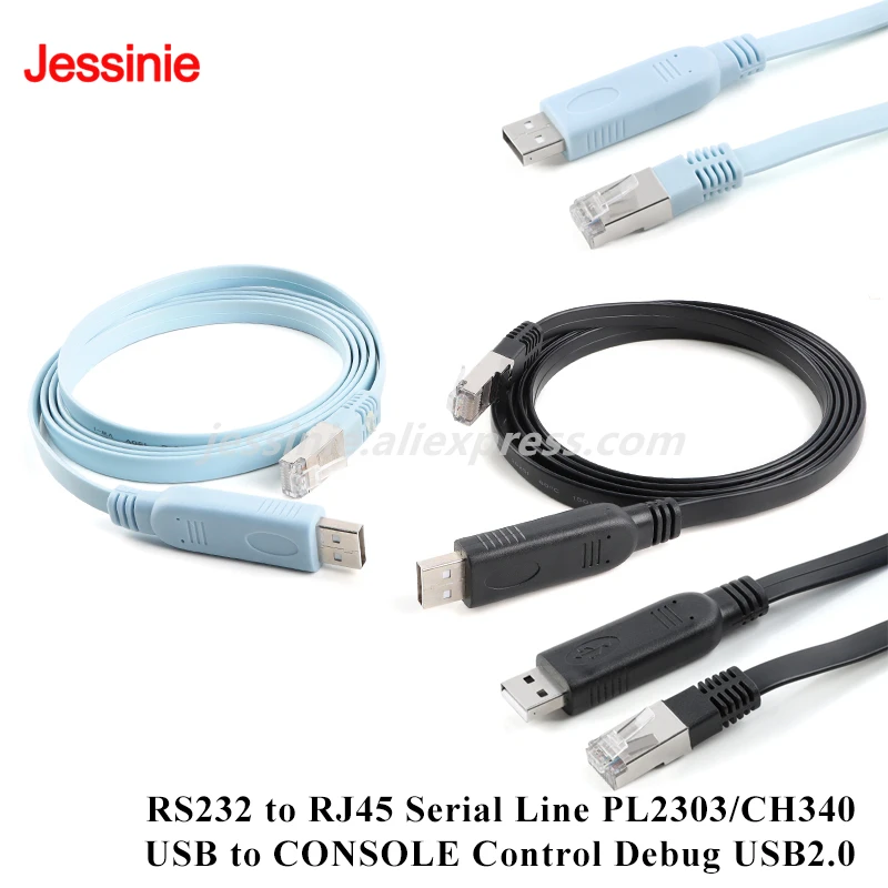 Cable USB a CONSOLE, Cable de depuración, Control RS232 a RJ45, línea serie USB2.0 para interruptor de enrutamiento H3C PL2303 CH340