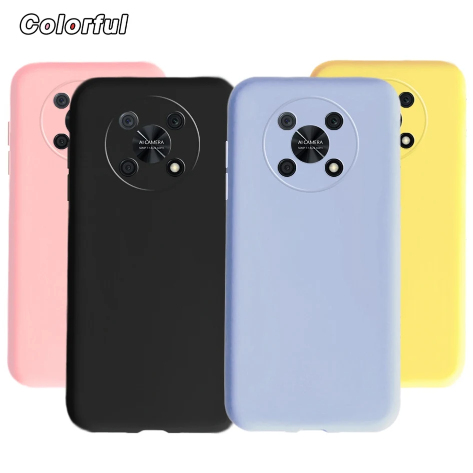 Funda de silicona líquida para teléfono Huawei Nova Y90, carcasa blanda de colores caramelo, parachoques NovaY90 Y 90 2022 - imagen 2