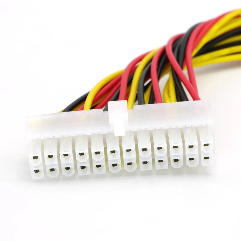 Cable de extensión de fuente de alimentación ATX de 24 pines macho a hembra de 30cm para PC interno PSU TW conector de Cable de alimentación fuente de alimentación - imagen 4