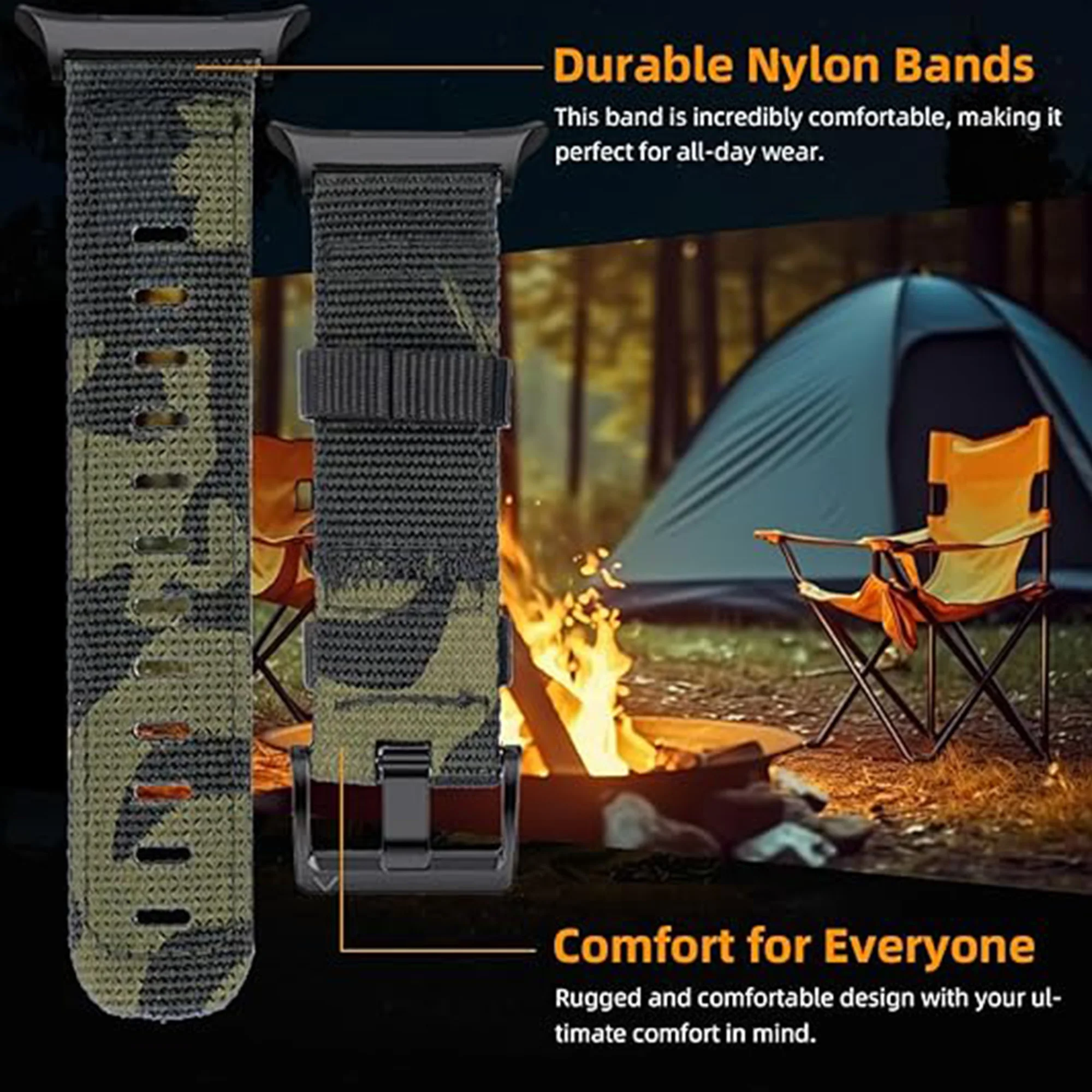 Pulsera para Samsung Galaxy Watch Ultra Correa 47mm accesorios pulsera deportiva de nailon banda de nailon resistente Galaxy watch 7 ultra Band - imagen 3