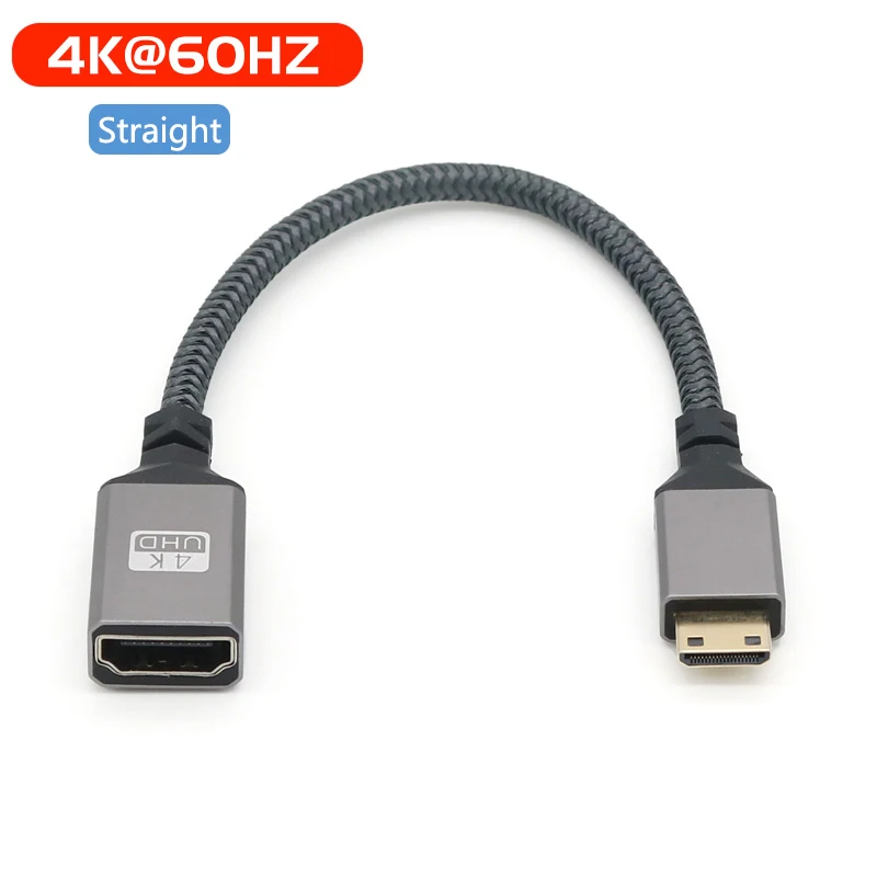 Cable corto de codo hembra compatible con Mini hdmi a HDMI 4K. Conversión de vídeo HD mini a estándar, utilizado para conectar la cámara - imagen 2