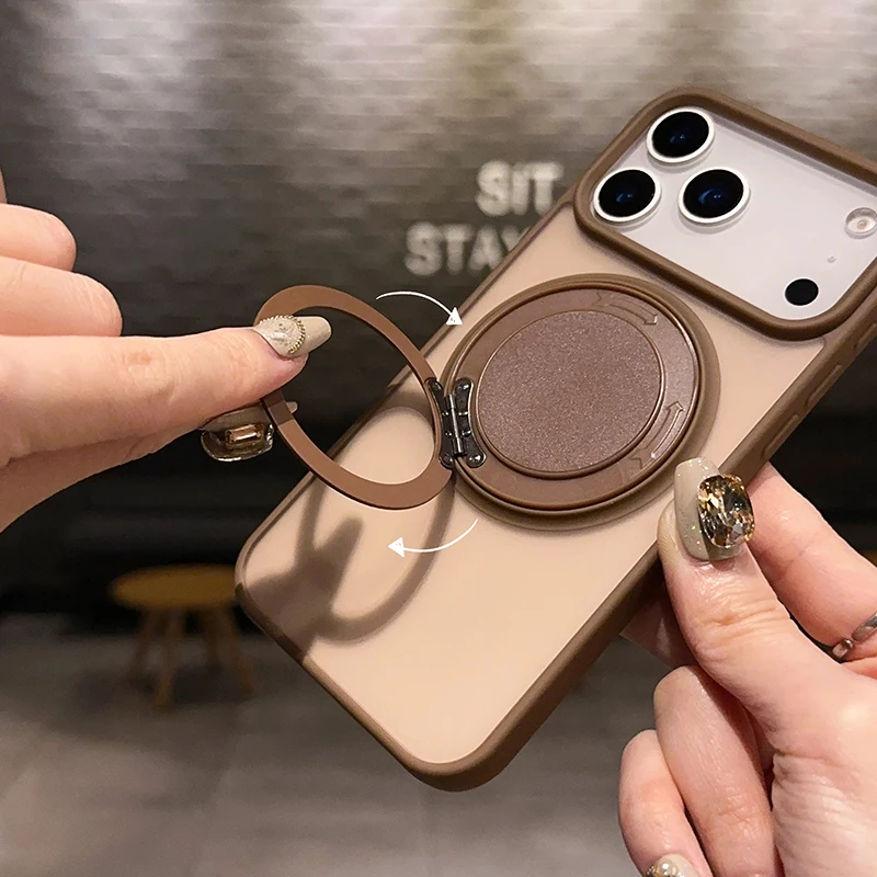 360 °   Soporte magnético de Metal giratorio para coche, funda de teléfono a prueba de golpes con carga inalámbrica para iPhone 17 Pro Max 17, contraportada de aire - imagen 3