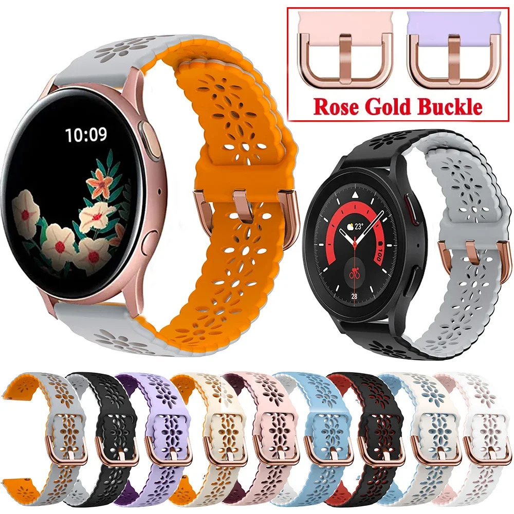 Correa en uso con smartwatch compatible