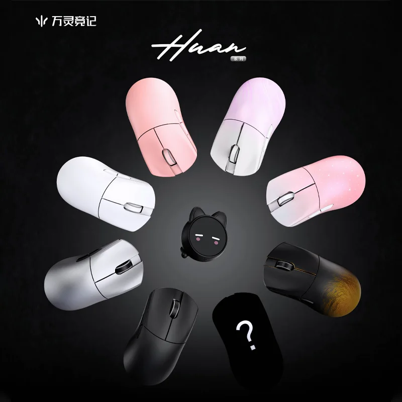 Ratón Wlmouse Huan sin agujero de aleación de magnesio 8000Hz 3 modos Bluetooth ratón inalámbrico PAW3950HS 20000FPS ratón para juegos Dual 8K regalo - imagen 2