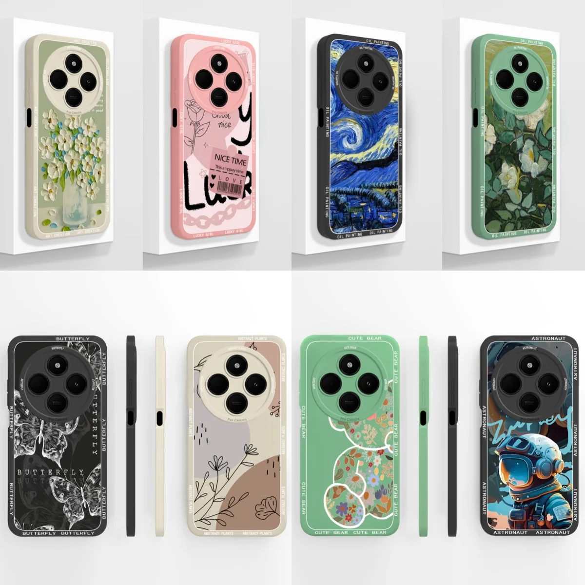 Funda para POCO C75 pintura al óleo Funda trasera de teléfono para Xiaomi POCO C 75 4G 5G Fondo de silicona líquida suave protección de cámara Funda