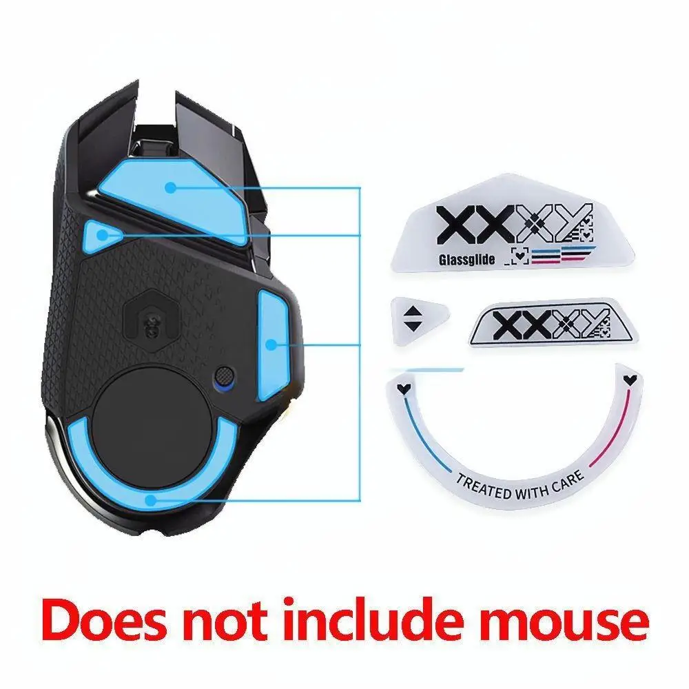 Patines de ratón de cristal para Logitech GPW, almohadillas para pies de ratón de 1. a/2 a/3 a generación, accesorios para ratón con borde curvo 2.5D delgado y duradero suave - imagen 4